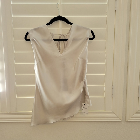 Allen Schwartz Drapey 100% Silk Top - Picture 4 of 13